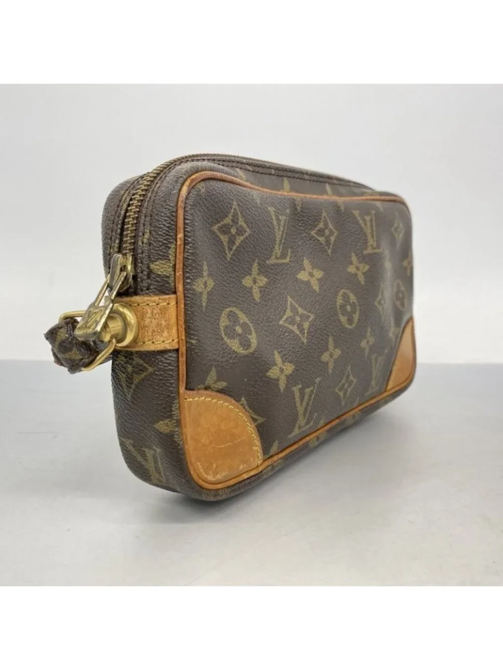 ★SOLD★ Louis Vuitton Clutch Monogram Marly Dragonne PM Brown - Picture 2 of 10